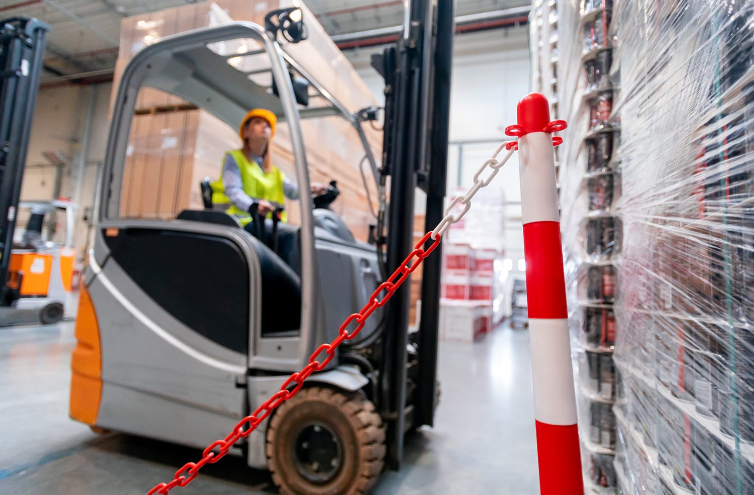 Forklift truck in warehouse : Health & Safety Consultancy from JCM Health & Safety, Liverpool.